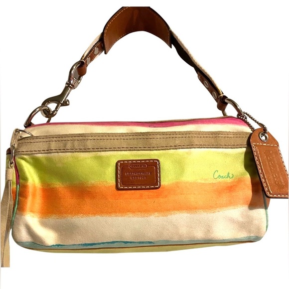 Coach vintage nylon print baguette bag - Picture 1 of 11